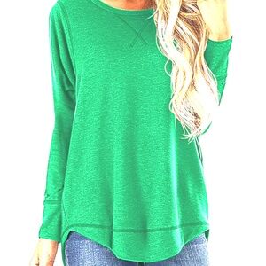 Hiyiyezi Womens Green Tunic Top, L